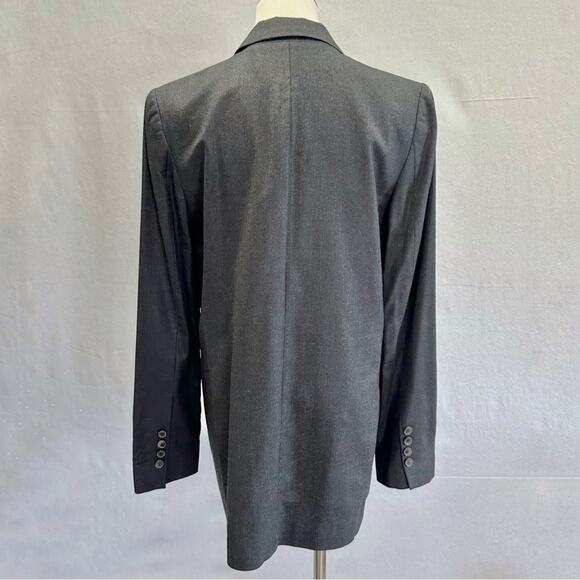 Zara Woman Studio Double Breasted Blazer Wool Gray Size Medium‎ Menswear - Picture 10 of 13